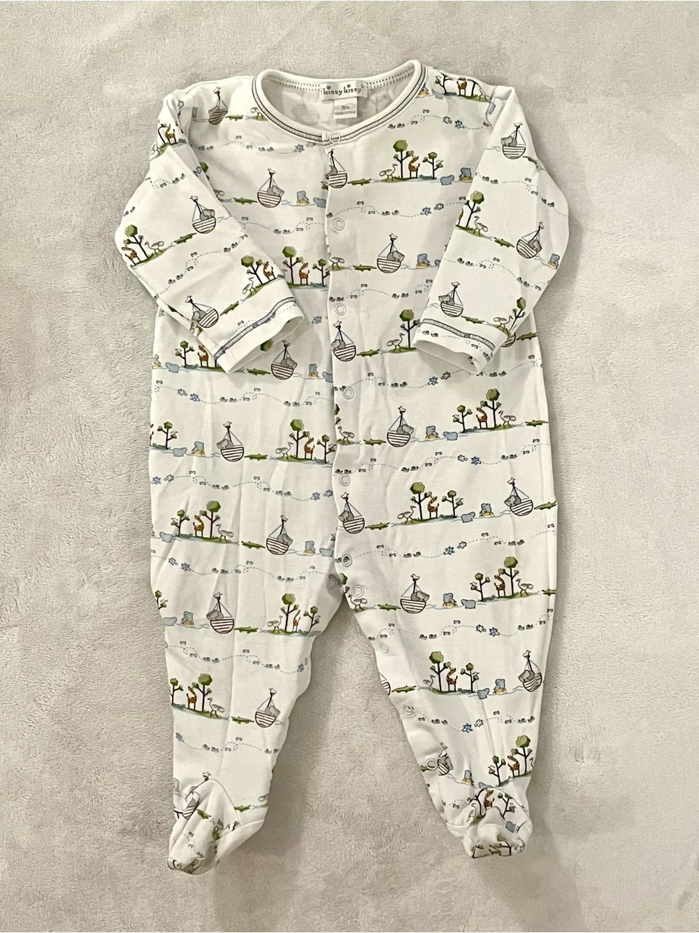 Kissy Kissy Baby 6-9 Months Cute Animals Footed Sleeper Playsuit Boys Girls EUC
